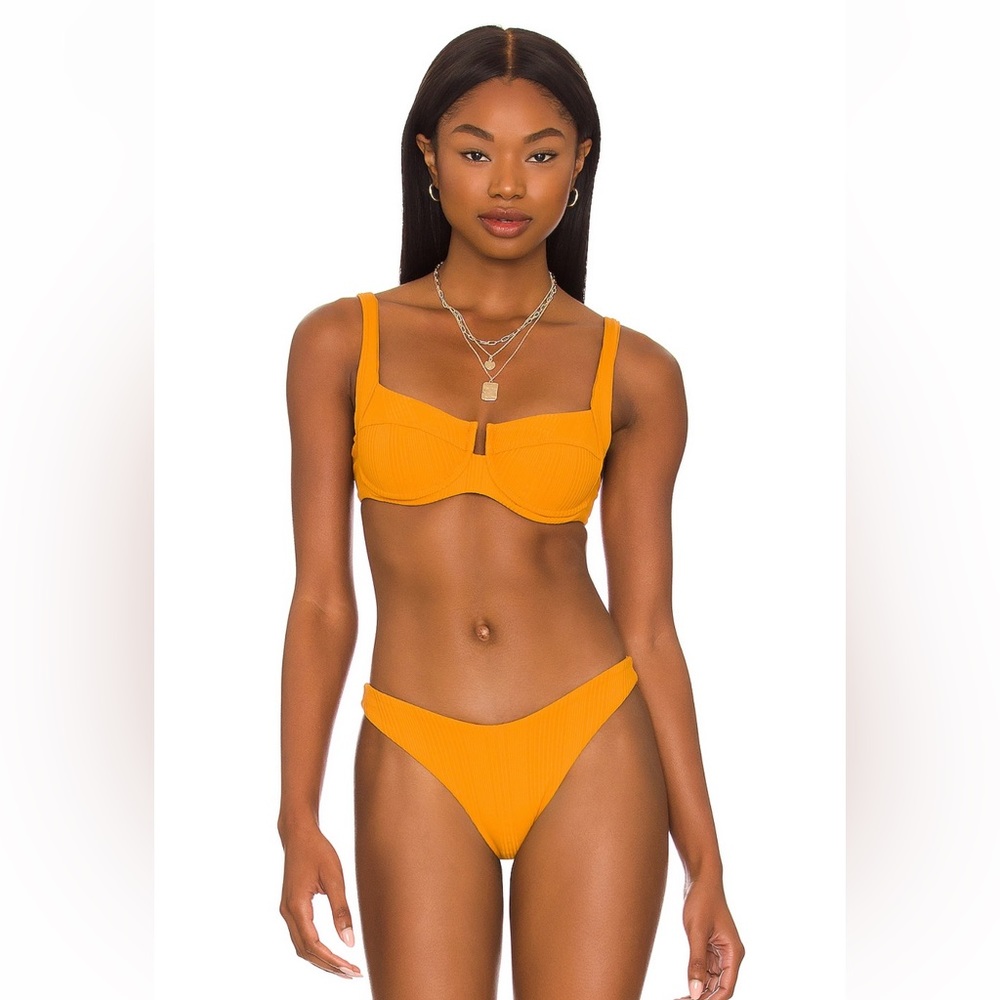 L*SPACE orange swim set. Top S, bottom XS. Worn once and cleaned. Like new!